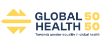 Logo for Global Health 50/50.